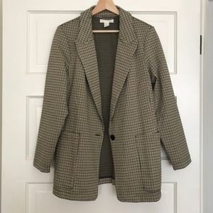 H&M Oversized Jersey Herringbone Blazer
